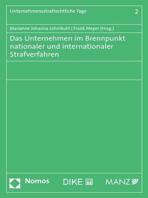 cover image of Das Unternehmen im Brennpunkt nationaler und internationaler Strafverfahren